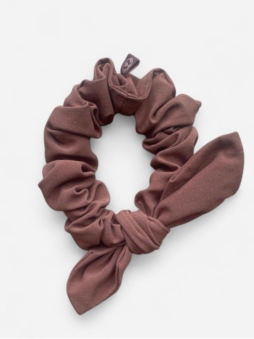 Lululemon taupe brown scrunchie with bow